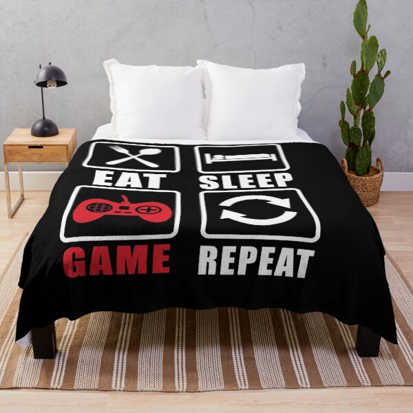 Item preview, Eat Sleep game repeat for gamers designed and sold by Fislux.