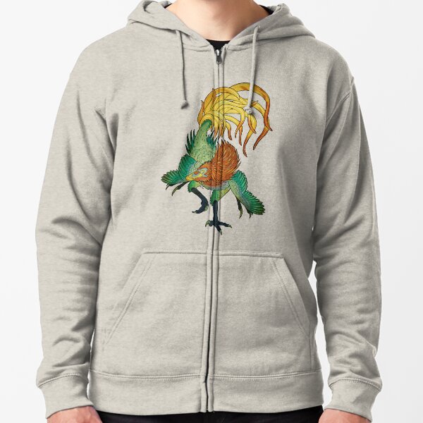 Jinfengopteryx - Golden Phoenix Wing Zipped Hoodie