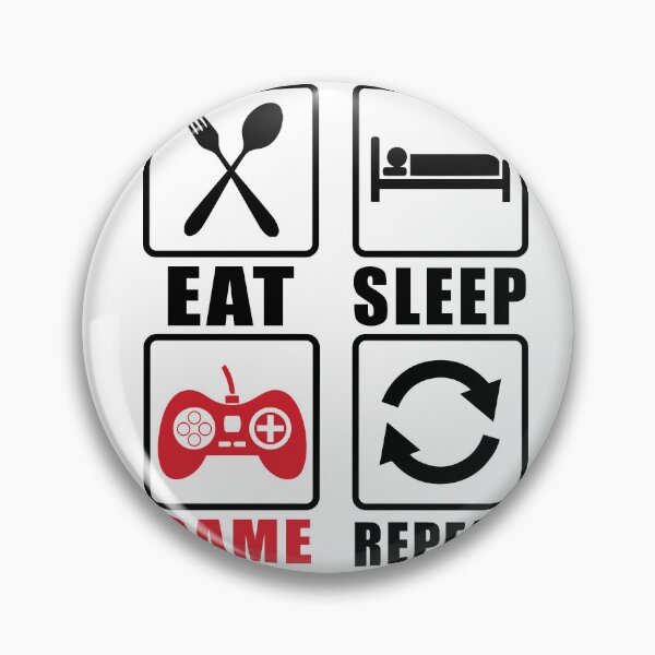Item preview, Eat Sleep game repeat for gamers designed and sold by Fislux.