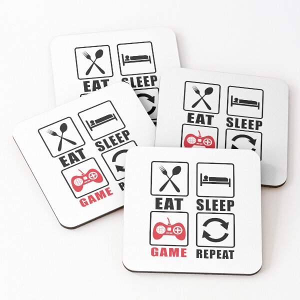 Item preview, Eat Sleep game repeat for gamers designed and sold by Fislux.