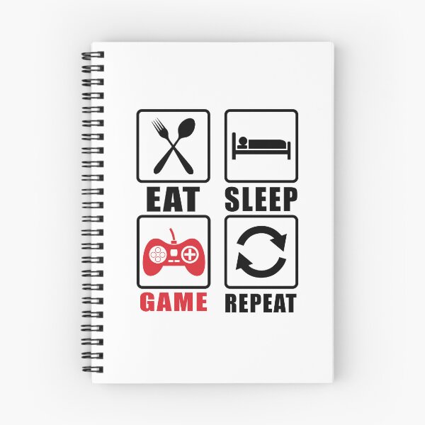 Item preview, Eat Sleep game repeat for gamers designed and sold by Fislux.