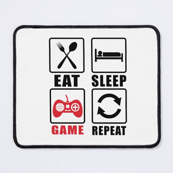 Item preview, Eat Sleep game repeat for gamers designed and sold by Fislux.