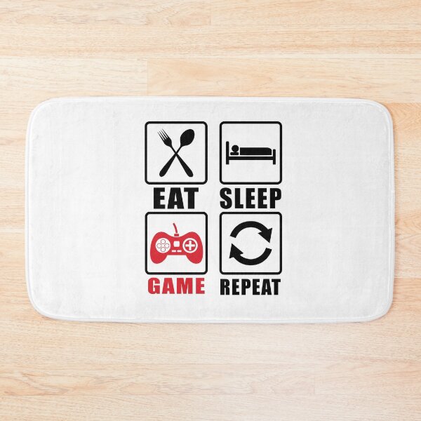 Item preview, Eat Sleep game repeat for gamers designed and sold by Fislux.