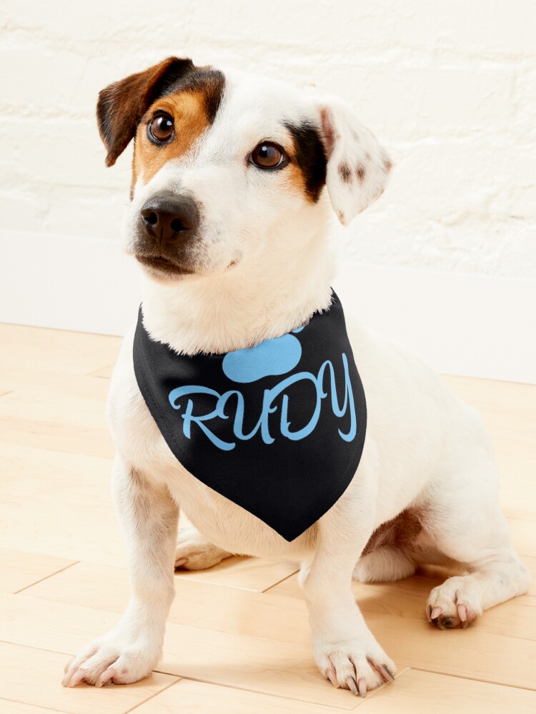 Blue Dog Name Rudy Pet Bandana for Sale by Foofighter01 Redbubble