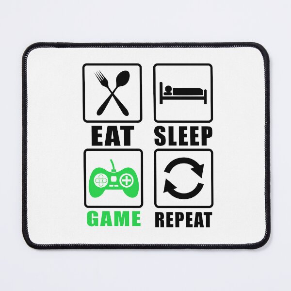 Item preview, Eat Sleep game repeat for gamers designed and sold by Fislux.