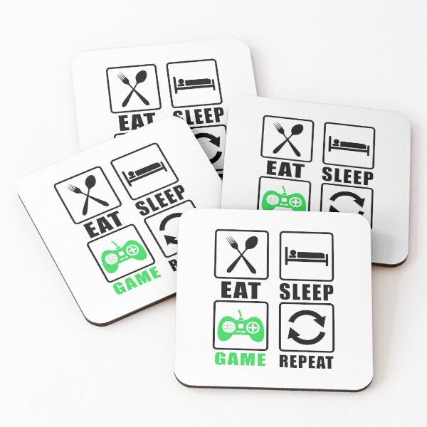 Item preview, Eat Sleep game repeat for gamers designed and sold by Fislux.