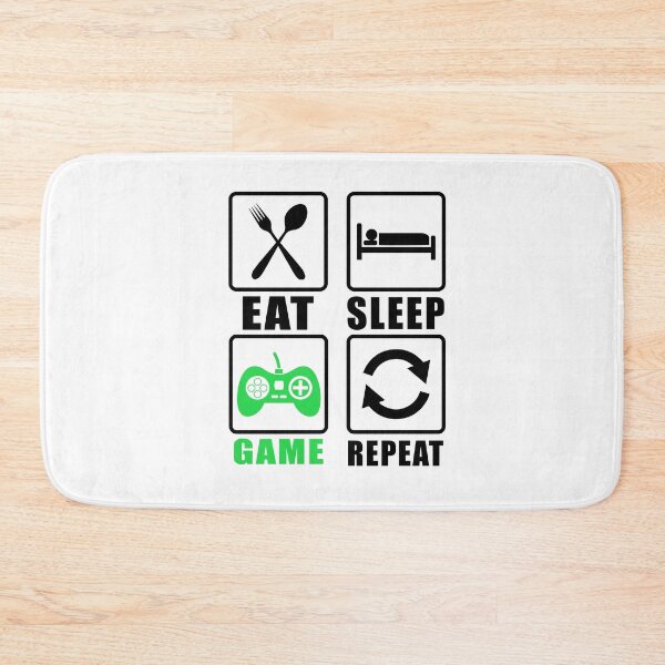 Item preview, Eat Sleep game repeat for gamers designed and sold by Fislux.