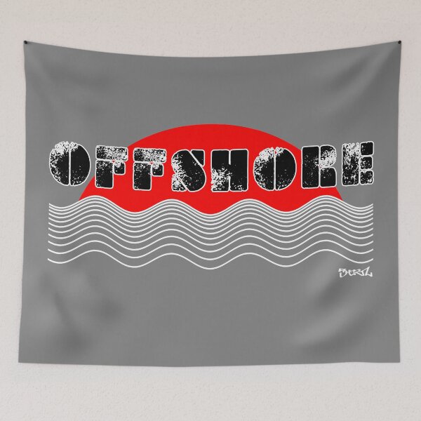 Item preview, OFFSHORE - WAVES EDITION. RED/BLACK/WHITE designed and sold by 5hertz.