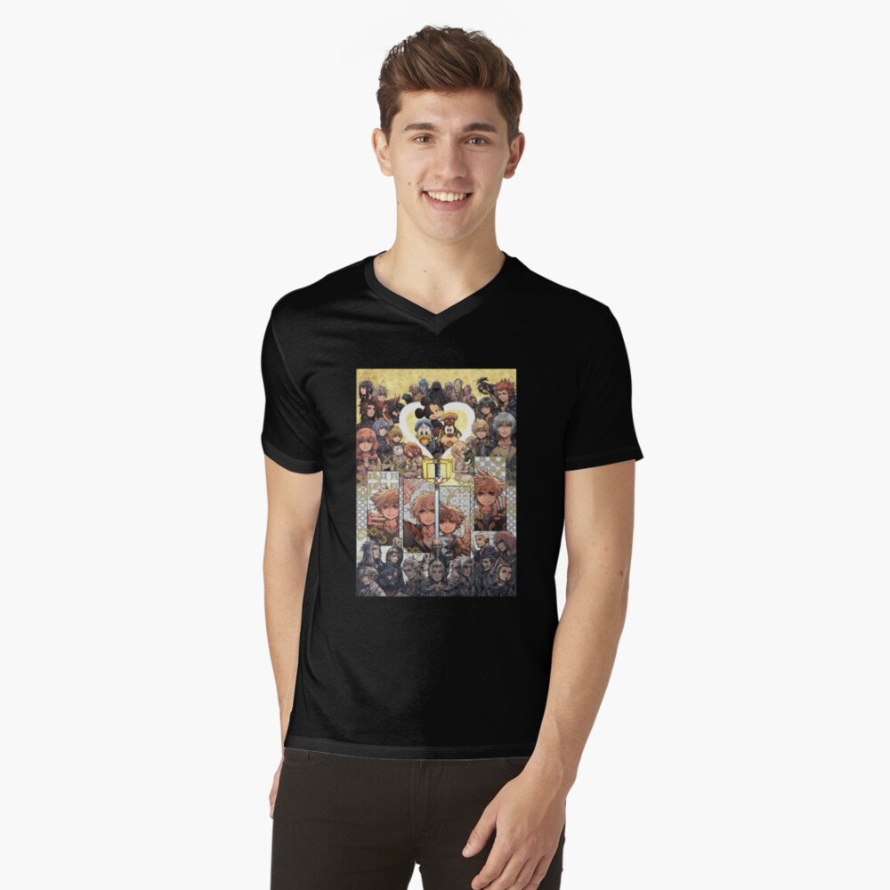 Vista previa del artículo con la obra «Camiseta de cuello en V», diseñado y vendido por joseanimates.