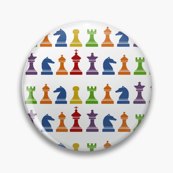 Item preview, Multi Color Chess Piece Design - Larger Image Version designed and sold by ThisNThatImages.