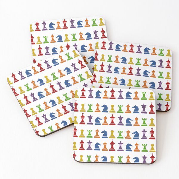 Item preview, Multi Color Chess Piece Design - Larger Image Version designed and sold by ThisNThatImages.