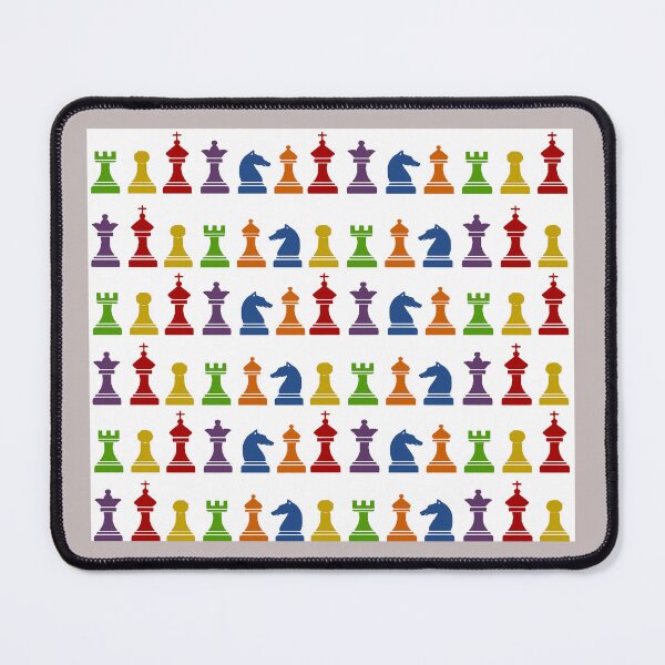 Item preview, Multi Color Chess Piece Design - Larger Image Version designed and sold by ThisNThatImages.