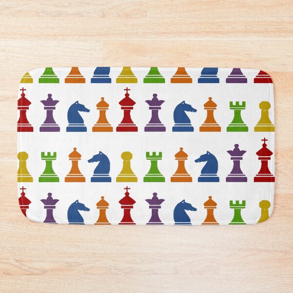 Item preview, Multi Color Chess Piece Design - Larger Image Version designed and sold by ThisNThatImages.