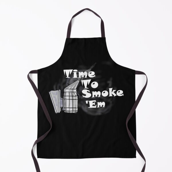 Item preview, Time To Smoke 'Em - White Text with Smoky Bee Smoker designed and sold by MountMercantile.