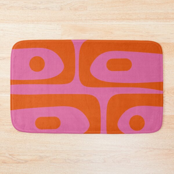 Item preview, Mid-Century Modern Piquet Maximalist Abstract in Hot Pink and Retro Red Orange designed and sold by kierkegaard.