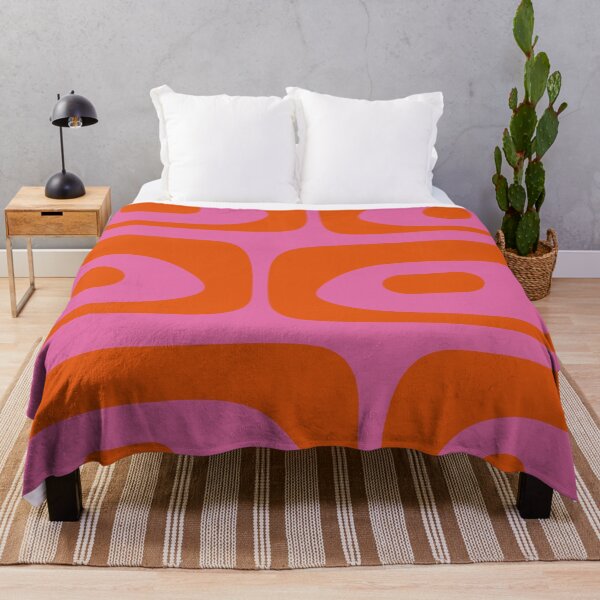 Item preview, Mid-Century Modern Piquet Maximalist Abstract in Hot Pink and Retro Red Orange designed and sold by kierkegaard.
