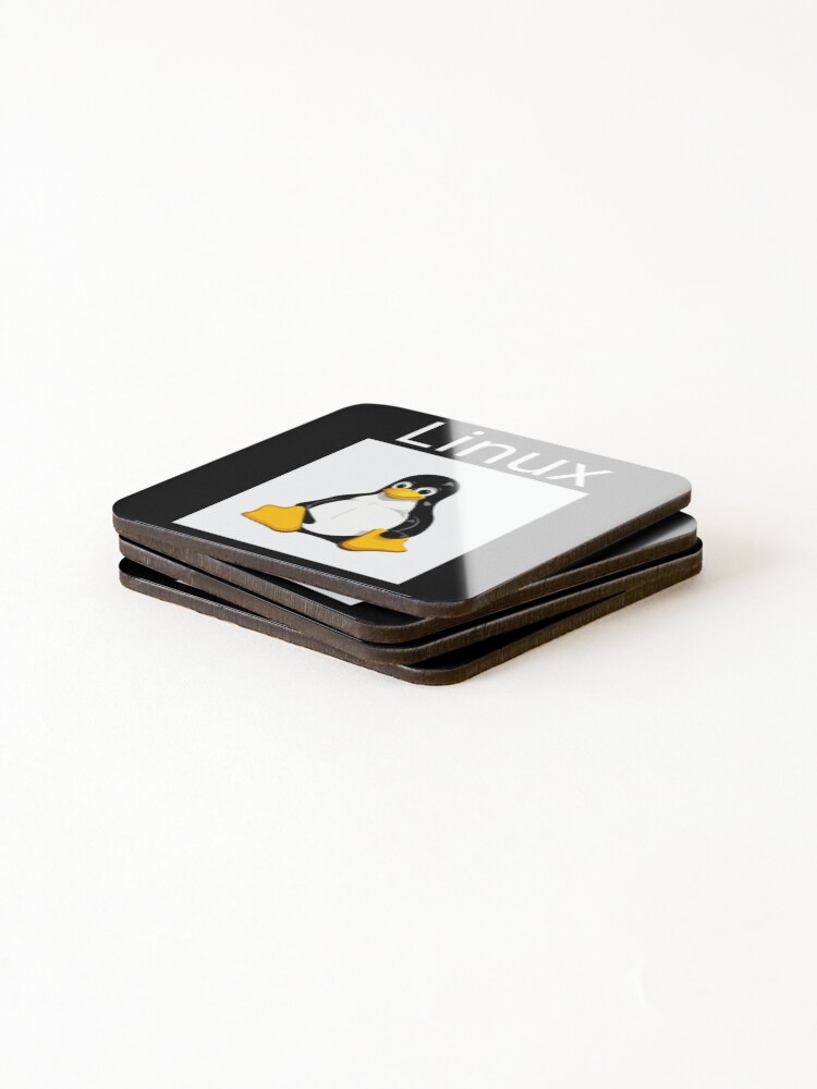 Thumbnail 4 of 5, Coasters (Set of 4), Linux designed and sold by UpcomingTech.