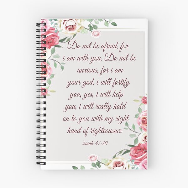 Item preview, Isaiah 41:10 spiral notebook designed and sold by crafts-gift.