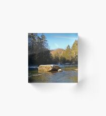 Winter River Acrylic Block