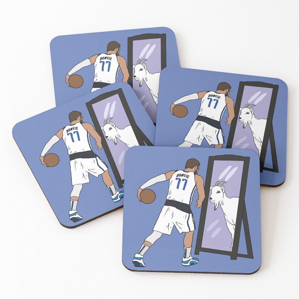 Luka Doncic Mirror GOAT Coasters (Set of 4)