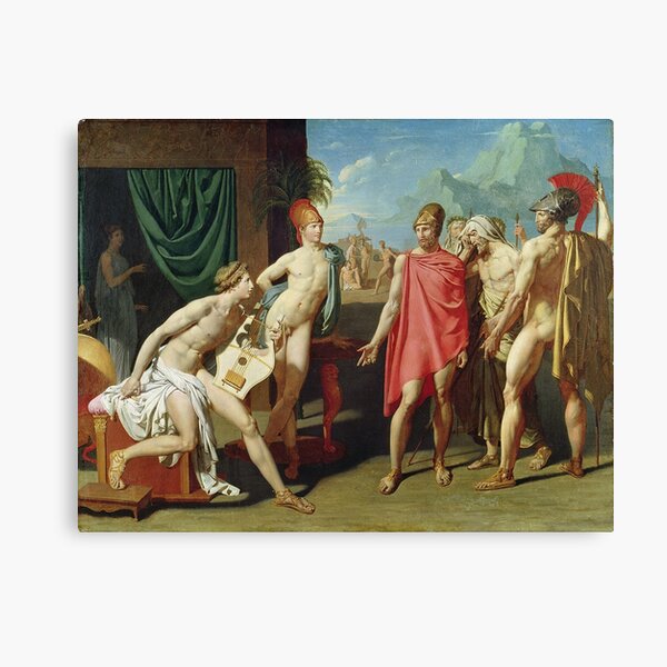 Jean - Auguste - Dominique Ingres - Ambassadors Sent By Agamemnon To Urge Achilles To Fight Canvas Print