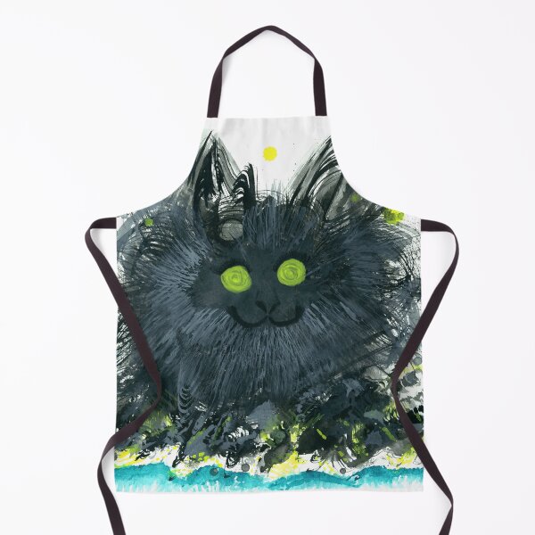 Item preview, Animism Essence #129 Multi-colors Kawaii Sweet And Lovely Pet Kitty Cat Original Hand-painted OOAK Abstract Painting With Splash And Splatter Perfect for Feral And Domestic Cats Lovers designed and sold by Rainbow Artist Orlando L.