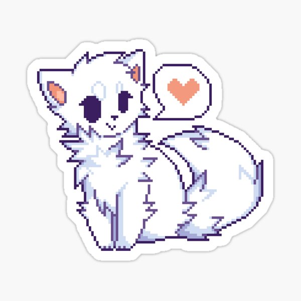 Pixel Foxes - Arctic Sticker