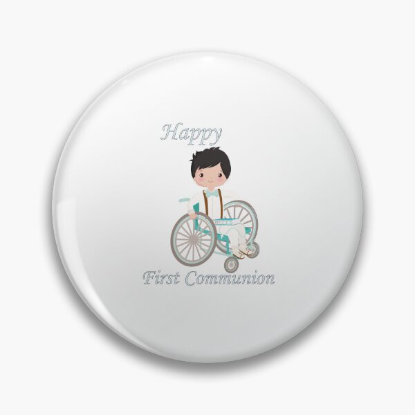Item preview, First Communion Wheel Chair Black Haired Boy designed and sold by ThirdFall.