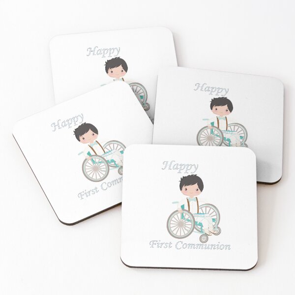Item preview, First Communion Wheel Chair Black Haired Boy designed and sold by ThirdFall.
