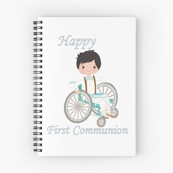 Item preview, First Communion Wheel Chair Black Haired Boy designed and sold by ThirdFall.
