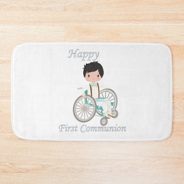 Item preview, First Communion Wheel Chair Black Haired Boy designed and sold by ThirdFall.