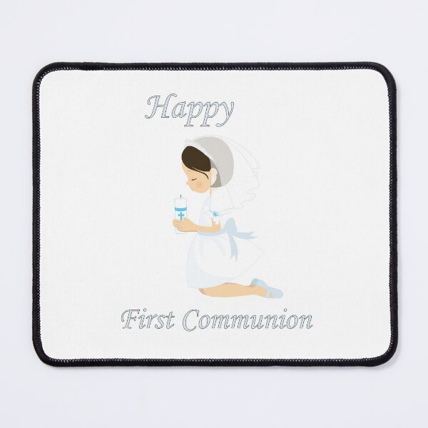 Item preview, First Communion Kneeling Black Haired Girl designed and sold by ThirdFall.