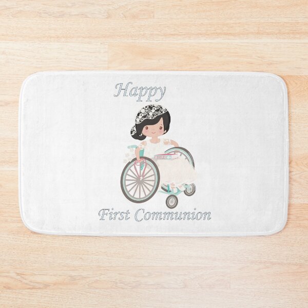 Item preview, First Communion Wheel Chair Black Haired Girl designed and sold by ThirdFall.