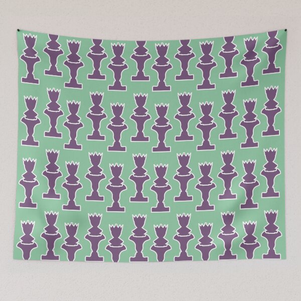Item preview, Purple Queen Chess Piece Against Grey Green Background designed and sold by ThisNThatImages.