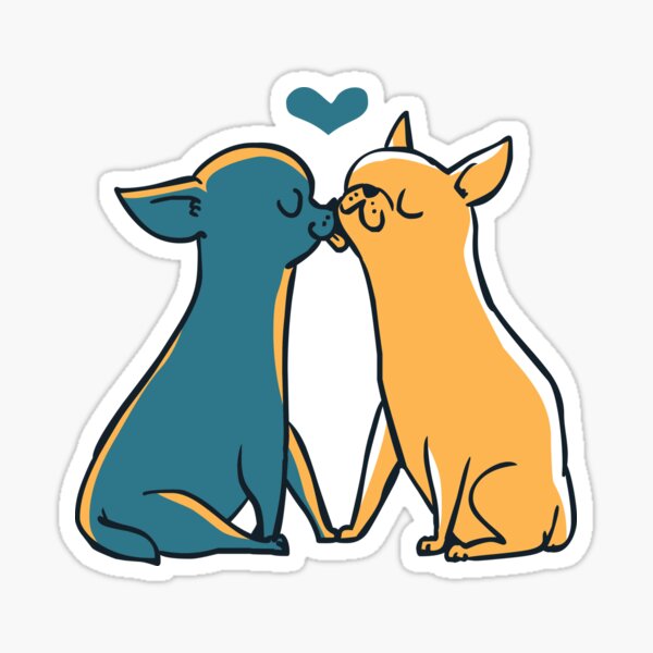 Chihuahua Kisses Sticker