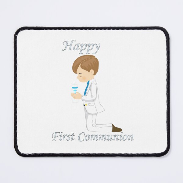 Item preview, First Communion Kneeling Brown Haired Boy designed and sold by ThirdFall.