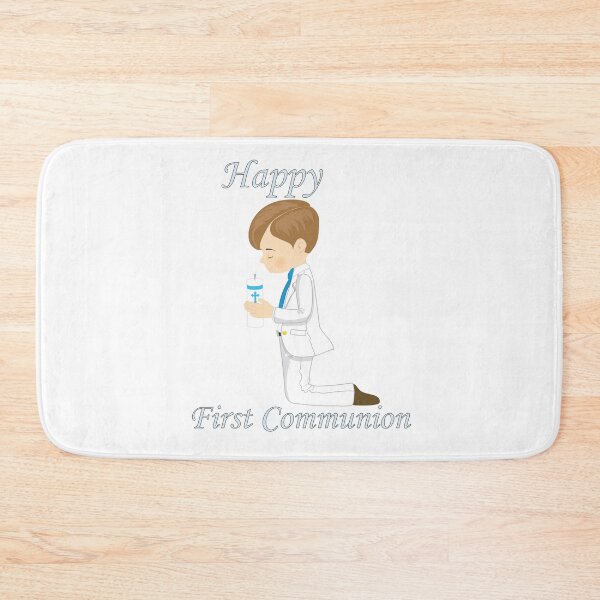 Item preview, First Communion Kneeling Brown Haired Boy designed and sold by ThirdFall.