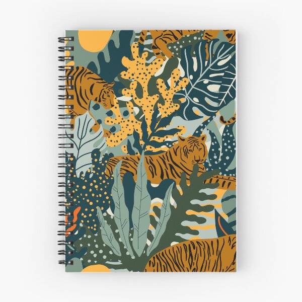 Item preview, Tigers and Jungle Plants Pattern designed and sold by silviaol.
