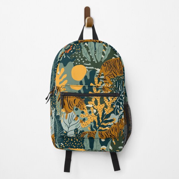 Item preview, Tigers and Jungle Plants Pattern designed and sold by silviaol.