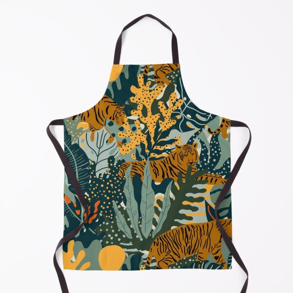 Item preview, Tigers and Jungle Plants Pattern designed and sold by silviaol.