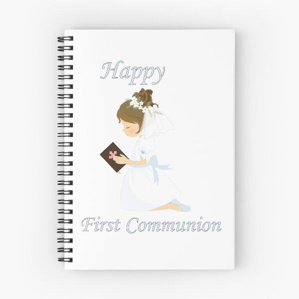 Item preview, First Communion Kneeling Brunette Girl designed and sold by ThirdFall.