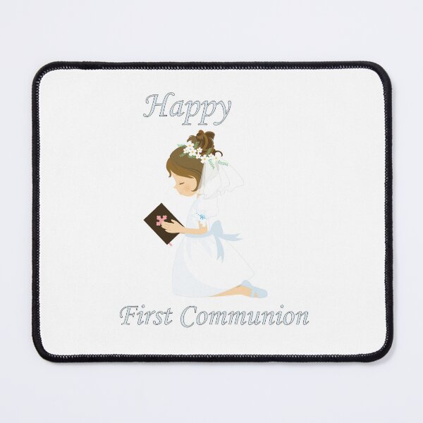 Item preview, First Communion Kneeling Brunette Girl designed and sold by ThirdFall.