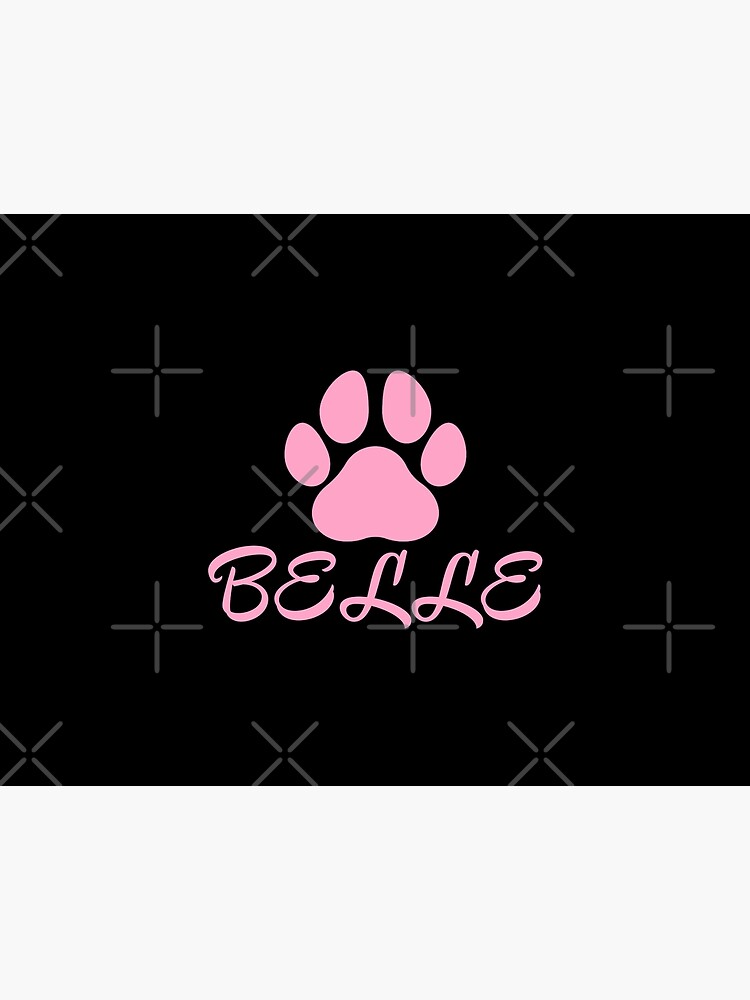 Pink Dog Name Belle  Pet Mat for Sale by Foofighter01
