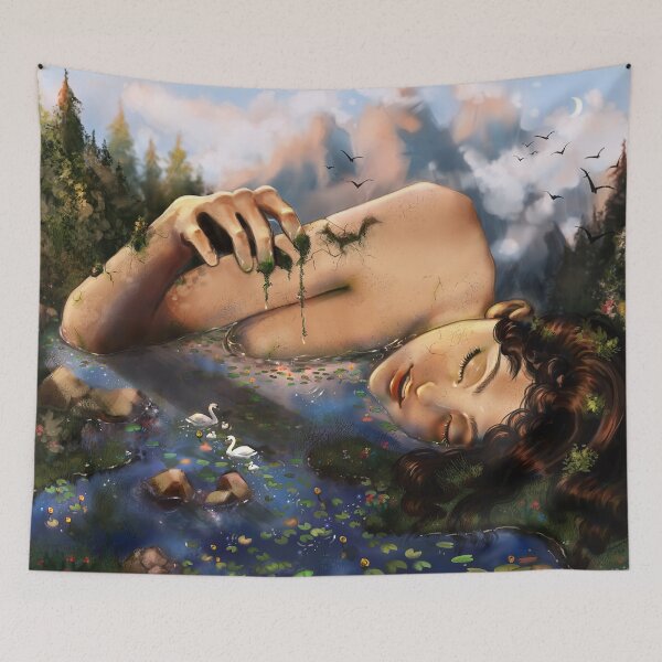 Item preview, Sleeping Mountain Giant Fantasy Art designed and sold by JJLosh.