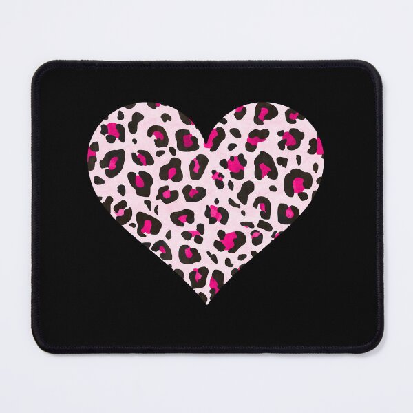 Item preview, Double Pink and Black Leopard Print Heart designed and sold by Bumblefuzzies.
