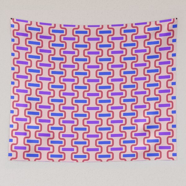 Item preview, Vintage  !970's Geometric Pattern Pink designed and sold by Anna Lemos.