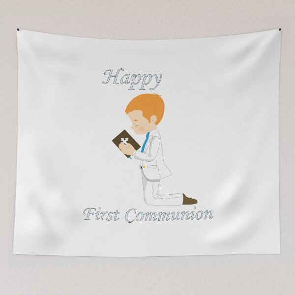 Item preview, First Communion Kneeling Redhead Boy designed and sold by ThirdFall.