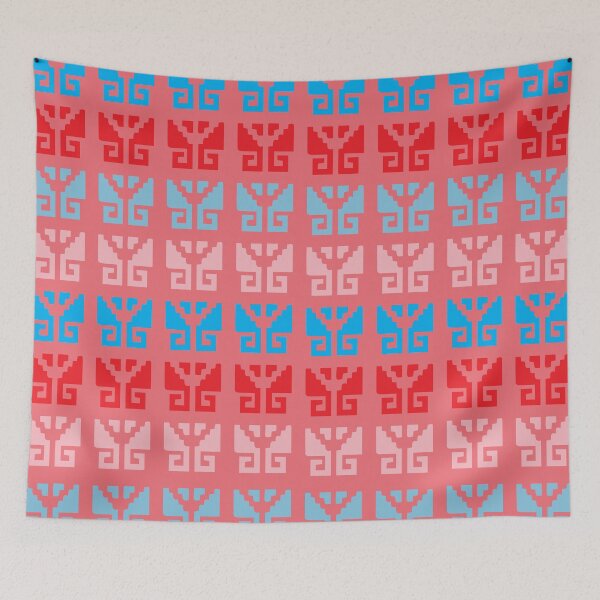 Item preview, Aztec Motif Pattern Pink Blue designed and sold by Anna Lemos.