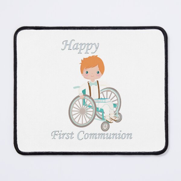 Item preview, First Communion Wheel Chair Redhead Boy designed and sold by ThirdFall.