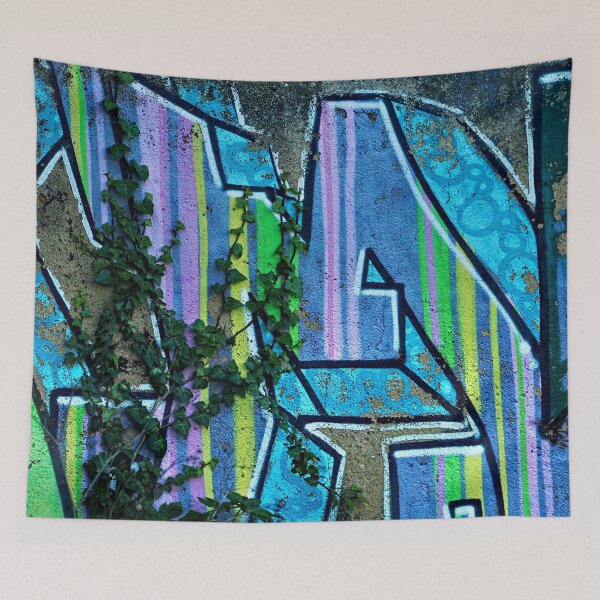 Item preview, Graffiti Letters Typography Pattern Wall Ivy designed and sold by Anna Lemos.